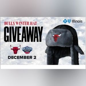 Brand new in package Chicago Bulls winter pilot hat: giveaway from 12/2/23